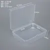 Caja de embalaje rectangular de plástico transparente, caja de exhibición de herramientas de ferretería, caja de embalaje para artículos pequeños, caja de almacenamiento de cuentas y botones