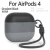 Diseño de una pieza tricolor adecuado para funda de auriculares Airpods4, Cubierta protectora de silicona para AirPods para auriculares Bluetooth de Apple