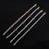 Estilo Ins Hip-Hop Europeo y Americano Trébol de Cuatro Hojas Circonita Cadena de Tenis Joyería Personalizada Personalizable Pulsera de Mujer de Gama Alta Accesorios