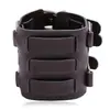 Nuevo Pulsera de Cuero para Hombre Estilo Europeo y Americano de Shuoku, Joyería de Cuero Ancha Exagerada Punk No Convencional, Suministro Estable Transfronterizo