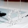 Mercado Europeo y Americano de Gama Alta Corona de Laurel de Platino Colgante de Diamante Hermosa Diosa Completamente de Diamante Collar de Diamante Natural Real