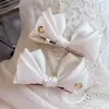 Estilo Coreano Lujo Ligero Sentido de Atmósfera Tres Dimensiones Lazo Grande Dulce Pequeño Estilo Chanel Pinza de Pato Elegante Pasador Pinza Lateral de Mariposa para Mujer