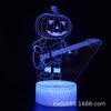 Exclusivo transfronteiriço para a série de Halloween abóbora de caveira luz noturna 3D LED toque colorida USB luz de presente criativa