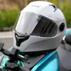 Casco de motocicleta de doble espejo antivaho para coche eléctrico, hombres y mujeres, cálido de invierno, casco integral de cuatro estaciones, casco de motocicleta de cobertura total