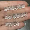 Mortero de Cristal Blanco Natural Cuentas Retorcidas en Forma de Lazo Accesorios de Cuentas Sueltas Pulsera de Cuentas Hecha a Mano para Bricolaje Accesorios de Cuentas de Buda