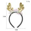Diadema de asta de reno navideño Diadema de asta de seda dorada para adultos y niños Adornos decorativos al por mayor