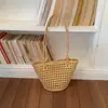 Bolso Tote Tejido de Gran Capacidad Estilo Francés, Bolso de Hombro Hueco de Lujo Ligero, Diseño de Nicho, Textura de Alta Calidad, Bolso para Madre e Hija para el Trabajo