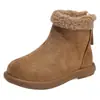Nuevas Botas de Nieve para Niños Otoño/Invierno 2026 Unisex Niños y Niñas Felpa Plus Cálidas Botas Cortas Gamuza de Vaca Antideslizante Suela Suave Zapatos de Algodón