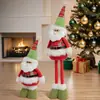 Muñeco de Papá Noel Retráctil de Pie para Navidad, Juguete de Muñeco de Nieve, Decoraciones para Ventana y Mesa, Decoraciones de Ambiente Festivo