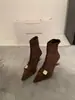 Botines de Punta First Encounter Ji para Mujer 2026 Otoño/Invierno Nuevo Estilo Botas para Mujer Botas de Tacón Alto Botas Adelgazantes Botas Cortas Cálidas con Terciopelo