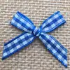 Al por mayor En stock Accesorios de moños de cinta a cuadros pequeños de 2 pulgadas para lencería, empaque de ropa interior, decoraciones de cajas de regalo y moños