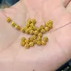 Prata S925 Banhada a Ouro 24k Contas Redondas de 3mm Contas Douradas Contas Pequenas Contas para Preservação de Cor Feitas à Mão DIY Acessórios para Pulseira