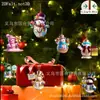 Plano 2D 12 Piezas Madera Navidad Muñeco de Nieve Cuento de Hadas Temática Árbol de Navidad Hogar Festivo Hogar de Invierno Decoración Colgante Adornos
