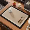 Alfombrilla de drenaje de encimera de cocina de lujo, alfombrilla absorbente y de secado rápido, mantel individual antideslizante con aislamiento térmico para mesa, alfombrilla para cafetera
