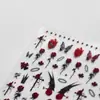 Pegatinas para Uñas Estilo Gótico Retro Rosa Oscuro Accesorios para Uñas Mariposa Roja Venta al por Mayor