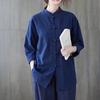 Roupas Inspiradas em Zen para Leigos, Botão de Medicina Tradicional Chinesa Retrô Algodão e Linho Unissex Traje Tang Manga Curta Roupa para Prática de Tai Chi Sudeste Asiático