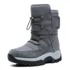 Amantes del noreste botas de nieve para mujer altas impermeables antideslizantes zapatos gruesos de algodón para hombre zapatos cálidos con forro polar zapatos de senderismo una generación de pelo