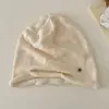 Gorro de punto informal estilo coreano para mujer de principios de otoño, versátil, adelgazante, cálido, protector de orejas, con borde enrollado para clima frío