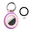 Adequado para Estojo Protetor de Airtag Chaveiro Localizador Apple Cor Dupla Três Provas Capa Dura de PC Dispositivo Anti-Perda Estojo Protetor