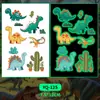 Adesivos de Tatuagem de Dinossauro de Desenho Animado Luminosos para Homens e Mulheres à Prova d'Água e Duradouros Adesivo de Pele Natural para Braço Infantil Brinquedos