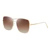 [Personalizado] Gafas de Sol de Nuevo Estilo para Mujer, Gafas de Sol de Moda con Montura Cuadrada de Metal, Gafas de Calle Ins de Estilo Europeo y Americano