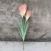 Caña Artificial Personalizada Tallo Único Hierba Cebolla Cola de Zorro Ramo Grande Planta Verde Artificial Arreglo Floral en Maceta Bonsái