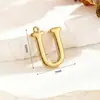 Pingentes de Letra Espelhados em Aço Inoxidável A-Z em Estoque, Cor Dourada 18K, Acessórios de 26 Letras Pingentes para Joias DIY