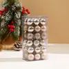 Conjunto de Bolas de Natal Transfronteiriças, 36 Peças de Enfeites DIY para Decoração de Árvore de Natal, Bolas Galvanizadas para Decoração de Festa