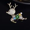 Broche de cervatillo de alta gama para mujer, bonito broche japonés con flores, accesorio de ramillete que combina con todo.