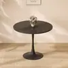 Conjunto de mesa redonda pequeña blanca de estilo nórdico y sillas, moderno, para tiendas de té de leche y cafeterías, mesa de comedor tipo tulipán, mesa de reuniones