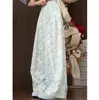 Pantalones Anchos Florales de Talla Grande para Mujer, Nuevos de Primavera 2026, Pantalones Casuales de Pierna Recta de Cintura Alta para Mujeres Petite, Pantalones Largos hasta el Suelo