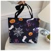 Bolsa Fantasma de Halloween 2024 Nova Bolsa Tote de Grande Capacidade Abóbora Bruxa Distintiva Casual Engraçada Bolsa de Ombro