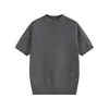 Camiseta Jacquard Texturizado Gola Alta Meia Manga Unissex Verão Estilo Old Money Design de Nicho Caimento Ajustado Ombro Normal