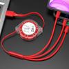 Cable de Datos Retráctil de Regalo Adecuado para Apple Tipo-C y Android Cable de Carga Inalámbrica Tres en Uno Logo