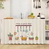 Cortina para Armário Cozinha Tampa Deslizante Fita Mágica Cortina de Porta Sem Furo Cortina de Puxar à Prova de Poeira para Armário Pano de Cobertura