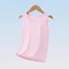 Pijama de Verão Fino em Lyocell para Meninos Sem Mangas Roupas para Meninas Jardineiras de Bebê Roupas Íntimas Tops Básicos