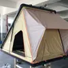Aleación de Aluminio Triángulo Caqui 320g Tela de Poliéster a Cuadros Carpa de Techo de Coche de Tapa Dura con Portaequipajes