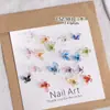 Accesorios de Arte para Uñas Hielo Transparente Color Fantasía Aurora Resina Tridimensional Gradiente Mariposa Color Mixto Accesorios Aleatorios para Uñas Venta al por Mayor