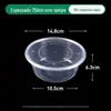 Caixa de almoço descartável de plástico caixa de almoço de arroz para levar caixa de embalagem transparente tigela de sopa com tampa caixa de almoço espessa atacado