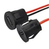 Cable de Soldadura Redondo Impermeable de Presión Directa para Inyección de Pegamento Tipo C2P, Conector Ty Snap-On, Placa de Bloqueo Impermeable, Base Hembra Recargable