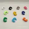 Metal Multicolor Letras Inglesas Macarrón Dopamina Universal Ropa Bolsa Broche Accesorios