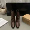 Cuero Suave Cómodos Nuevos Pantalones Vaqueros de Caballero Cuadrados en la Punta Tubulares Estilo Western con Plataforma Oculta Marrones Botas Martin para Mujer 2026 Botas