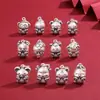 Plata de Ley 999 Colgantes 3D de Plata Dura Año Animal Doce Signos del Zodiaco Lujo Accesible Gama Alta Collar DIY Accesorios de Plata Joyería