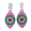 Pendientes de Navidad Europeos y Americanos, Forma de Corazón, Pendientes Acrílicos de Árbol de Navidad Coloridos, Colgantes de Oreja Simples y Únicos, Joyería para Mujer