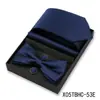 Conjunto de Presente Masculino com Gravata Lisa e Gravata Borboleta de 4 Peças Caixa para Casamento Terno Formal Gravata Decorativa Venda Quente Transfronteiriça em Estoque