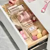 Caja de almacenamiento transparente para escritorio, organizador de cosméticos, caja pequeña, caja de almacenamiento para papelería de dormitorio, caja de almacenamiento apilable y combinable
