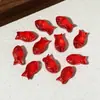Cuentas de vidrio para peces con degradado bicolor y agujeros verticales, accesorios para joyería DIY para pulseras, collares y pendientes