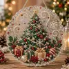 Árbol de Navidad de Venta Caliente Transfronterizo Pintura de Diamantes 5D Colgante Acrílico Regalo de Navidad Decoración Colgante Manualidad Acrílica