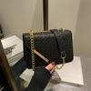 Texto Nicho Novo Estilo Simples Estilo Ocidental Transversal 2025 Cor Sólida Primavera Moda Casual Portátil Bolsa Pequena Quadrada para Mulheres