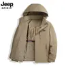 Jaqueta Masculina com Capuz Espessa Outono/Inverno 2025 Corta-vento Acolchoado de Grafeno Casaco Quente Masculino de Inverno